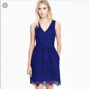 Banana Republic Royal Blue Lace Dress with Pockets